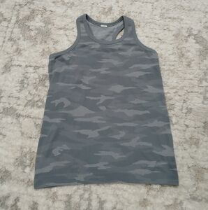 Athleta Girls Grey Camo Tank Top ~ No Size But Approx A Size S